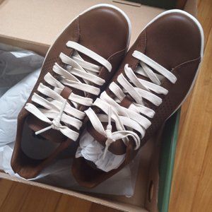 Roots Brown Leather Sneakers, size 7.5